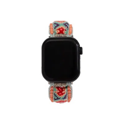 Saachi Women's Blue Beaded Apple Turquoise Watch Band In Multi