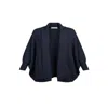 Saachi Women's Blue Open Front Oversized Navy Cardigan Sweater In Blue