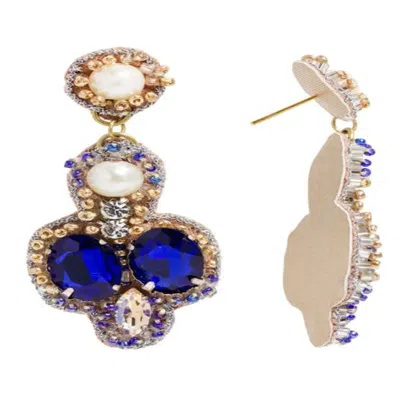 Saachi Women's Blue Palace Earring