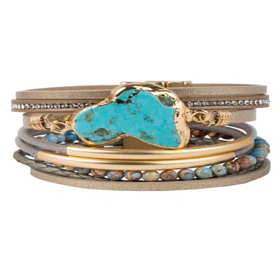 Saachi Women's Blue Soraya Turquoise Bracelet