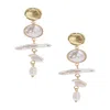 Saachi Women's Brown Baroque Pearl Drop Statement Earring
