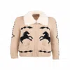 Saachi Women's Brown Fur Collar Horse Knit Jacket In Neutral