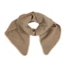 Saachi Women's Brown Knitted Triangle Taupe Shawl Wrap In Brown