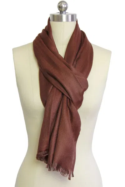 Saachi Women's Brown Nalani Eyelash Fringed Scarf