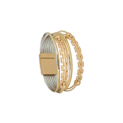 Saachi Multi Strand Chain Bracelet In Gold