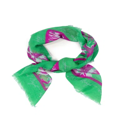 Saachi Women's Eco Luxe Print Bloom Bandana In Green