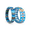 Saachi Women's Evil Eye Stretch Blue Bracelet Set In Brown