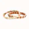 Saachi Women's Evil Eye Stretch Pink Bracelet Set In Brown