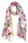 Saachi Women's Floral Leopard Scarf