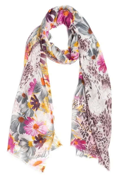 Saachi Women's Floral Leopard Scarf