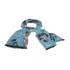 Saachi Botanical Reversible Print Scarf In Blue