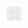 Saachi Women's Floral Shell Pearl White Capelet In White