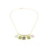 Saachi Women's Gemstone Drop Long Green Necklace In Green