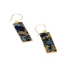 Saachi Women's Gemstone Rectangle Mojave Navy Earrings In Blue
