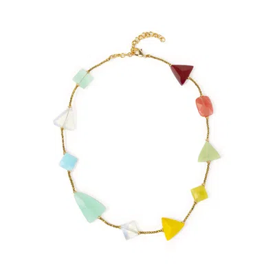 Saachi Women's Geometric Shapes Necklace In Purple