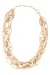 Saachi Women's Gold And Wood Chunky Chain Necklace