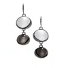 Saachi Women's Gold / Black Colored Glass Orbs Duo Dangle Earrings In Multi