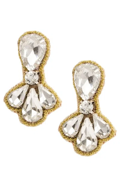 Saachi Women's Gold / Black Dew Drop Earring In Metallic