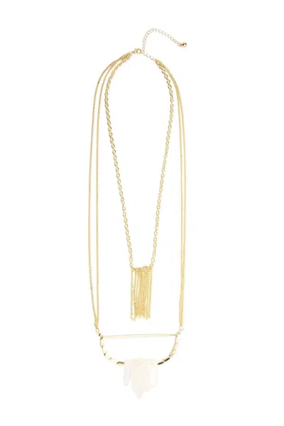 Saachi Women's Gold Boho Layered Chain Necklace