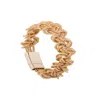 Saachi Women's Gold Braided Knot Metal Bracelet In Brown