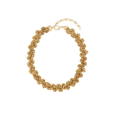Saachi Braided Knot Metal Necklace In Gold