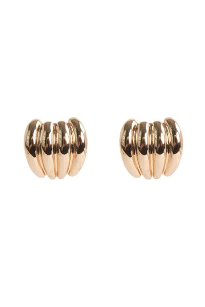 Saachi Women's Gold Brass Stud Earring Set