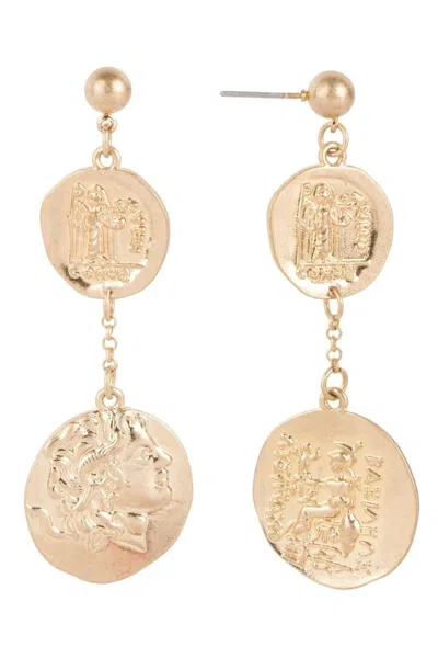 Saachi Women's Gold Caesar Drop Earring