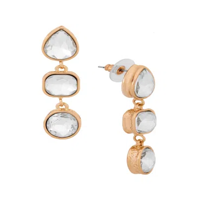 Saachi Women's Gold Crystal Cascade Earrings