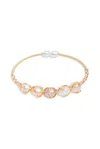 Saachi Women's Gold Freshwater Pearl Bracelet Cuff