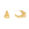 Saachi Women's Gold Geometric Twist Hoop Earrings