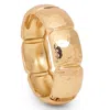 Saachi Gilded Hammered Hinged Cuff Bracelet In Gold