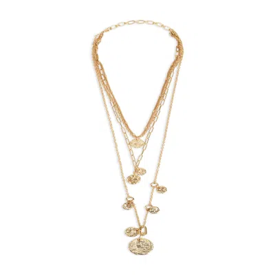 Saachi Women's Gold Hammered Coin Dangle Necklace