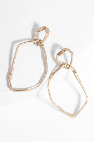 Saachi Women's Gold Hand Hewn Earring