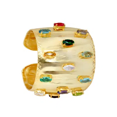 Saachi Women's Gold Jemma Crystal Cuff