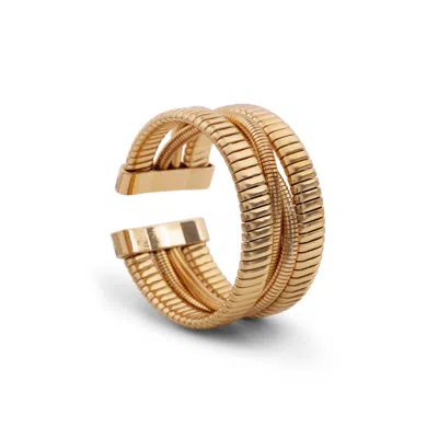 Saachi Women's Gold Layered Coil Cuff