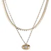 Saachi Women's Gold Layered Multi Charm Necklace