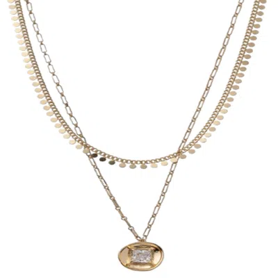 Saachi Women's Gold Layered Multi Charm Necklace
