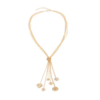 Saachi Women's Gold Long Charm Necklace