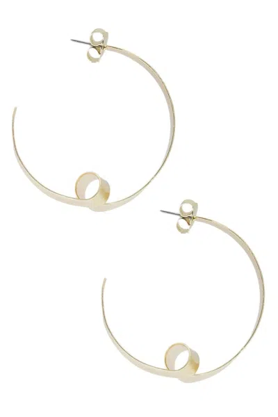 Saachi Women's Gold Looped Hoop Earring