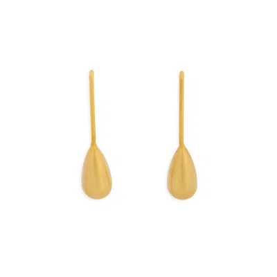 Saachi Women's Gold Metal Petal Drop Earrings