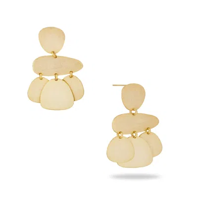 Saachi Women's Gold Multi Oval Abstract Dangle Earrings