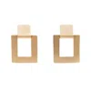 Saachi Women's Gold Multi Square Drop Earrings