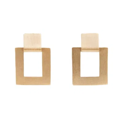 Saachi Women's Gold Multi Square Drop Earrings