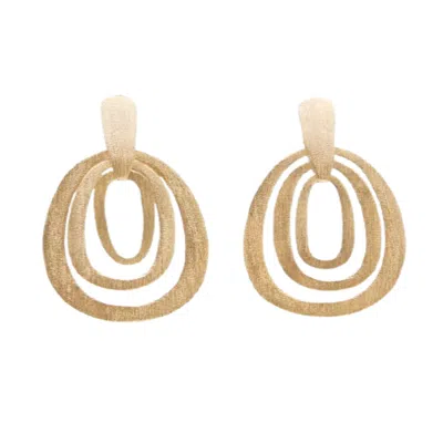 Saachi Women's Gold Nested Oval Drop Earrings
