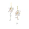 Saachi Women's Gold Pearl Cluster Dangle Earrings