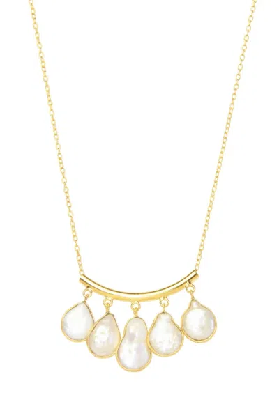 Saachi Women's Gold Pearl Drop Necklace