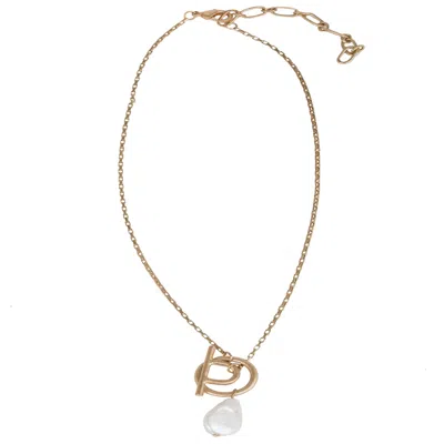 Saachi Women's Gold Pearl Necklace & Earring Gift Box