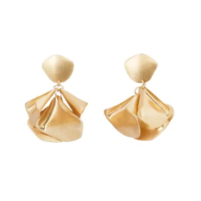 Saachi Women's Gold Petal To The Metal Earrings