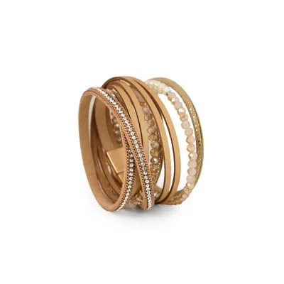 Saachi Women's Gold Serilda Wrapped Bracelet In Brown