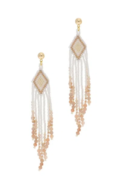 Saachi Women's Gold / Silver Diamond Beaded Dangle Earrings